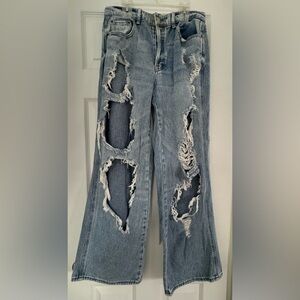 PacSun Baggy Wide-Leg Distressed Jeans SZ 29